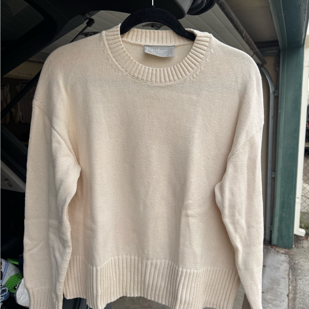 Everlane Women's Ivory Crew Neck Sweater